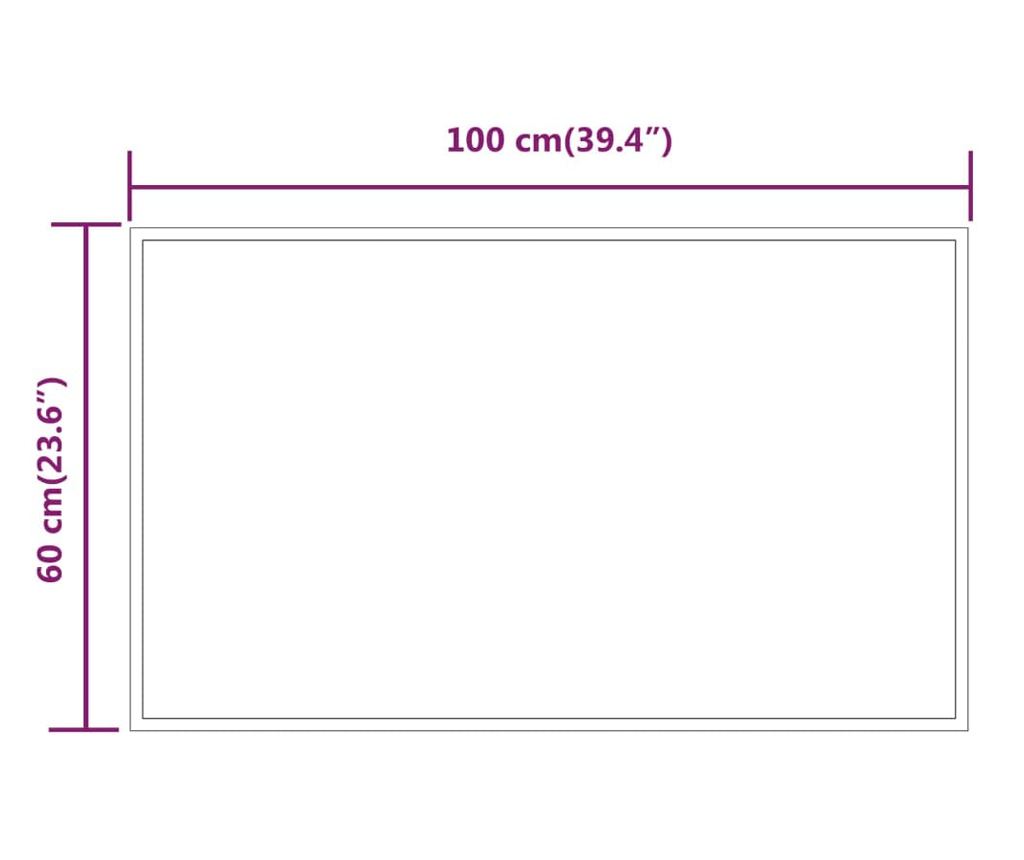 Огледало за баня с LED, 60x100 см - Vivre