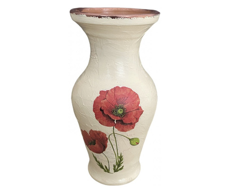 Vaza ceramica cu maci