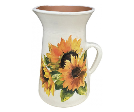 Vaza ceramica tip cana cu floarea soarelui