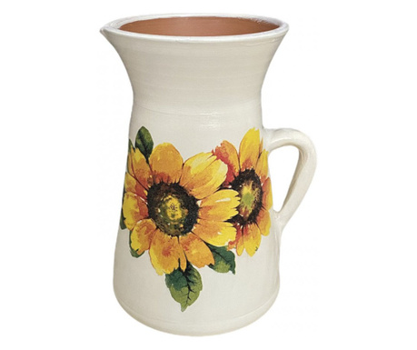 Vaza ceramica tip cana cu floarea soarelui