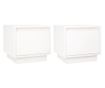 Noćni ormarići, 2 kom., bijela, 35x34x32 cm, masivno borovo drvo