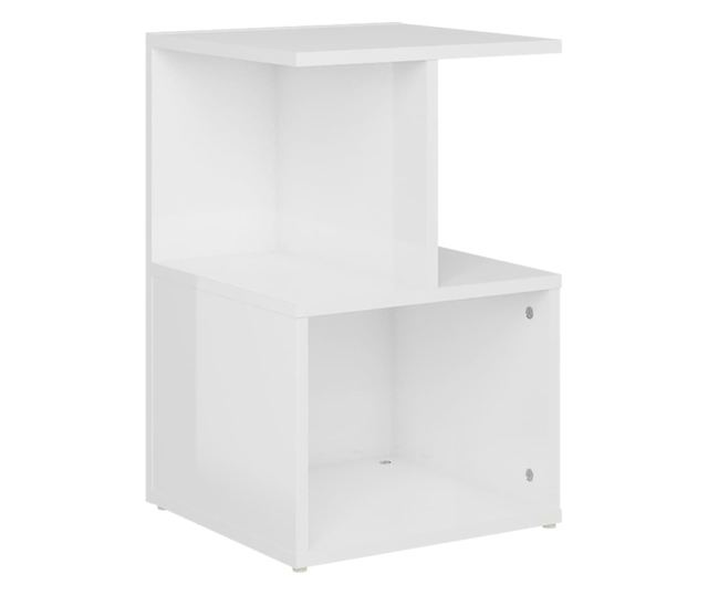Szafka boczna, biały extra błyszczący, 35x35x55 cm, Płyta wiórowa