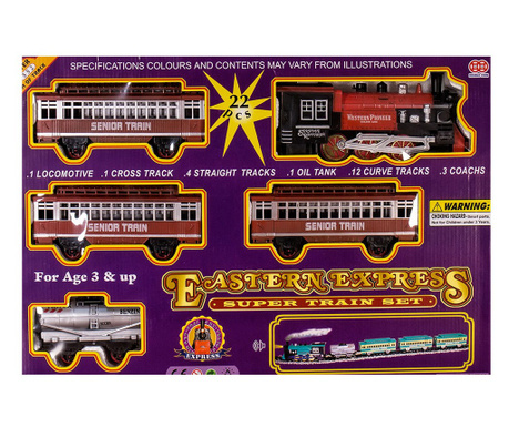 Детски пушещ влак и релси (552см) EmonaMall - Код W3442
