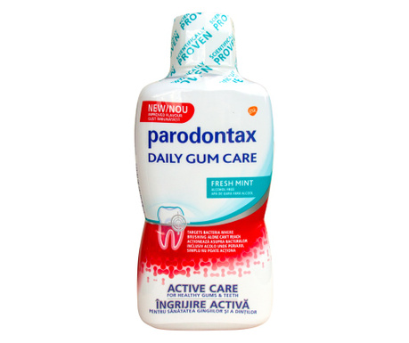 Apa de gura fara alcool parodontax Daily Gum Care Fresh Mint, 500 ml