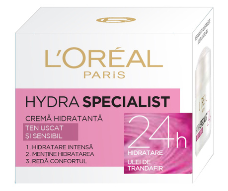 Crema hidratanta multi-protectoare de zi L'Oreal Paris Triple Active pentru ten uscat si sensibil, 50 ml