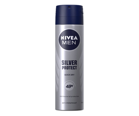 Deodorant spray antiperspirant NIVEA Men Silver Protect Antibacterial 48h Quick Dry 150ml
