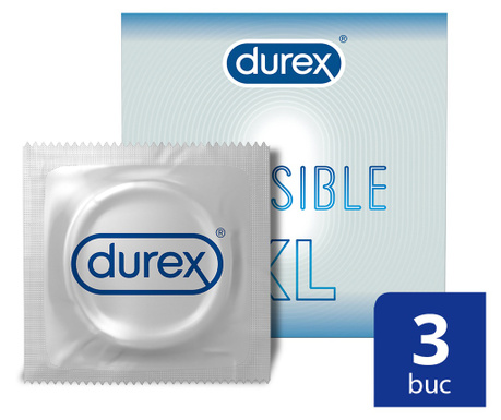 Prezervative Durex Invisible XL, 3 buc