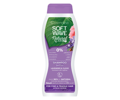 Cosmaline Soft Wave, sampon cu ingrediente naturale pentru parul subtire si fragil, 400ml