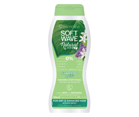 Cosmaline Soft Wave, sampon cu ingrediente naturale pentru parul uscat si deteriorat, 400ml