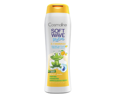 Cosmaline Soft Wave Kids, sampon cu ingrediente naturale pentru copii, aroma de caise, 400ml