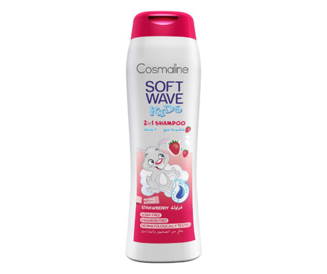 Cosmaline Soft Wave Kids, sampon cu ingrediente naturale pentru copii, aroma de capsune, 400ml