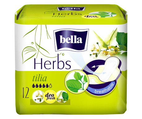 Absorbante Bella Herbs Floare de tei, 12 buc