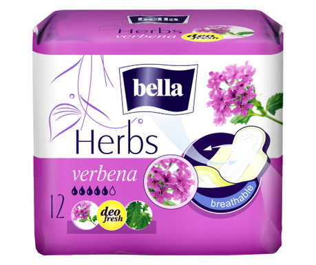 Absorbante Bella Herbs Verbina, 12 buc