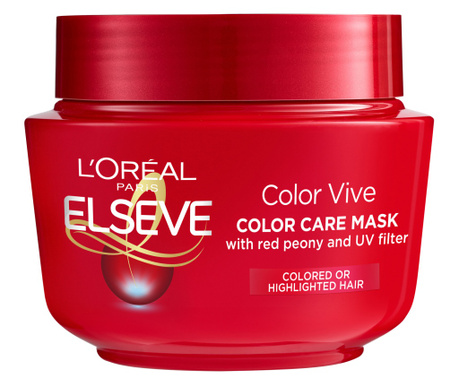 Masca de par L'Oreal Paris Elseve Color Vive pentru par vopsit, 300 ml