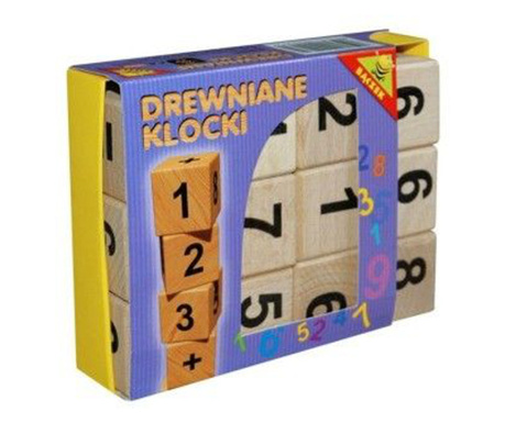 Дървени кубчета за деца Числа и аритметични знаци Тупико