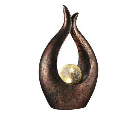 Decoratiune gradina, polirasina, lampa solara, Namaste, 17.2x9.5x29 cm, Strend Pro