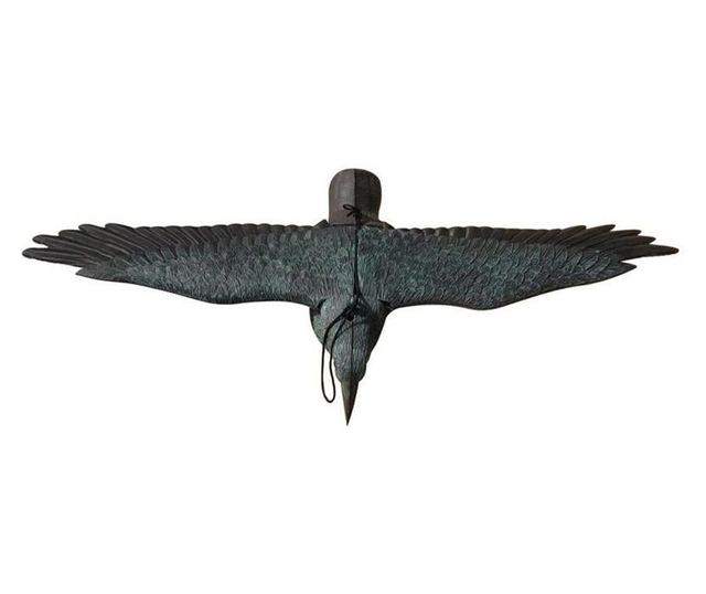 MCT градинска декорация, пластмаса, летяща врана, 80x45x11 см