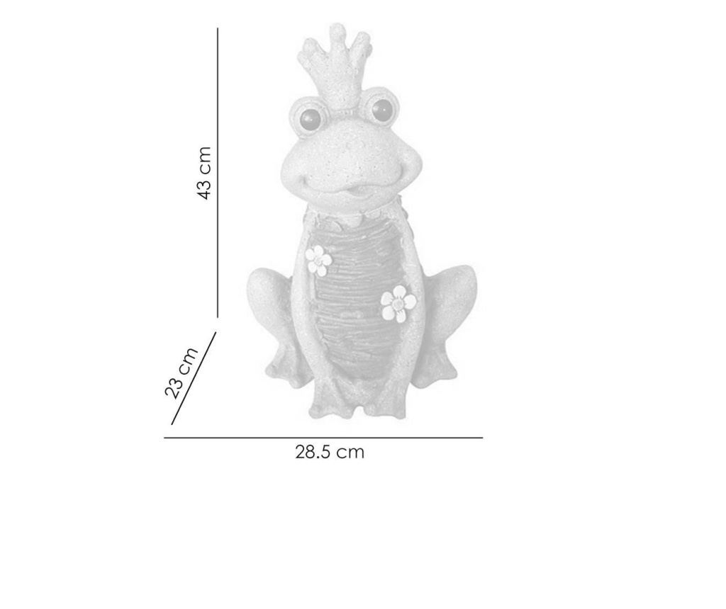 Decoratiune gradina, ceramica, broasca regina, 28.5x23x43 cm - 5