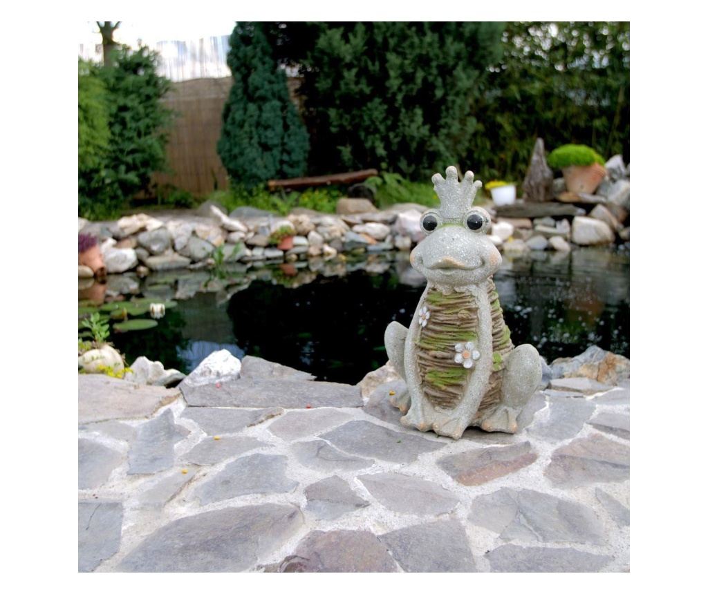 Decoratiune gradina, ceramica, broasca regina, 28.5x23x43 cm - 2