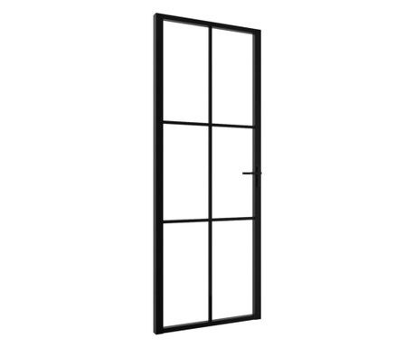 Interiérové dveře ESG sklo a hliník 76 x 201,5 cm černé