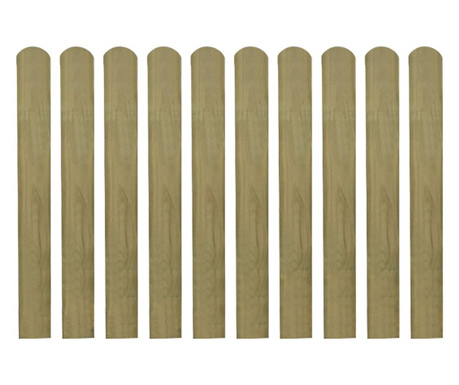 Impregnované plotovky 10 ks dřevo 80 cm