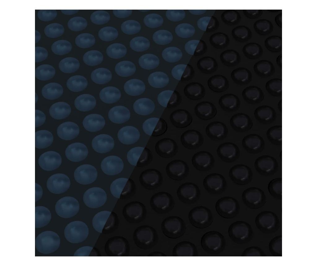 fekete és kék napelemes lebegő PE medencefólia 500 x 300 cm - 4