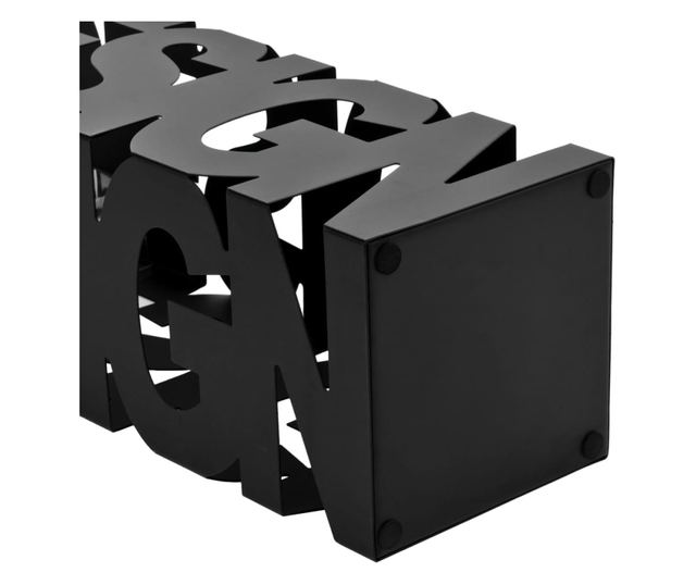 Stalak za kišobrane s natpisom Design čelični crni