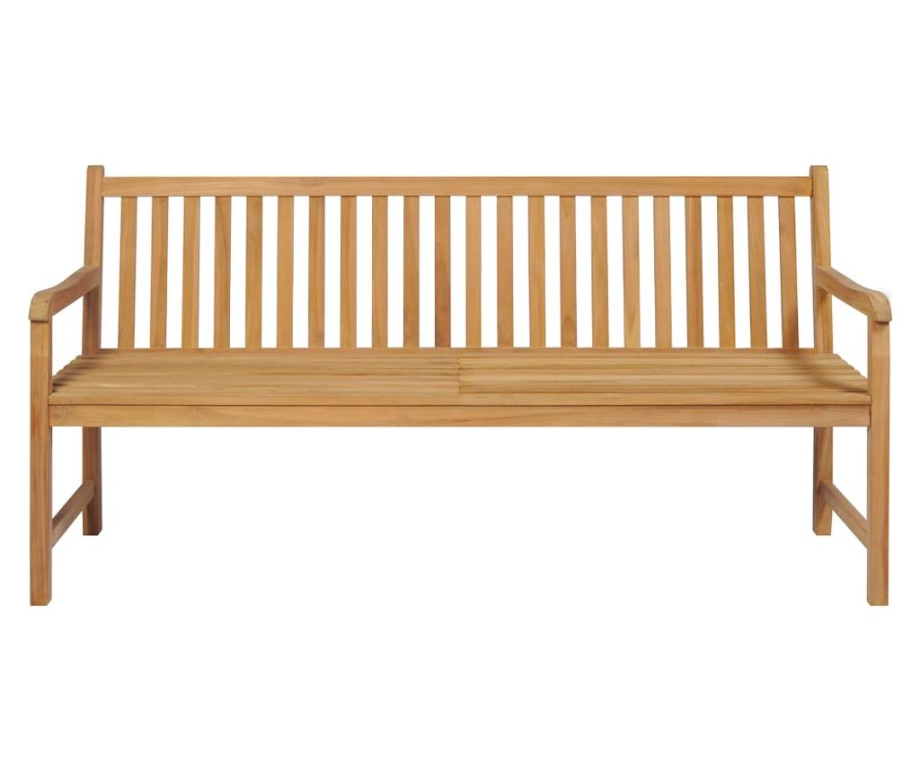 Градинска пейка, 175 см, масивно тиково дърво - 2