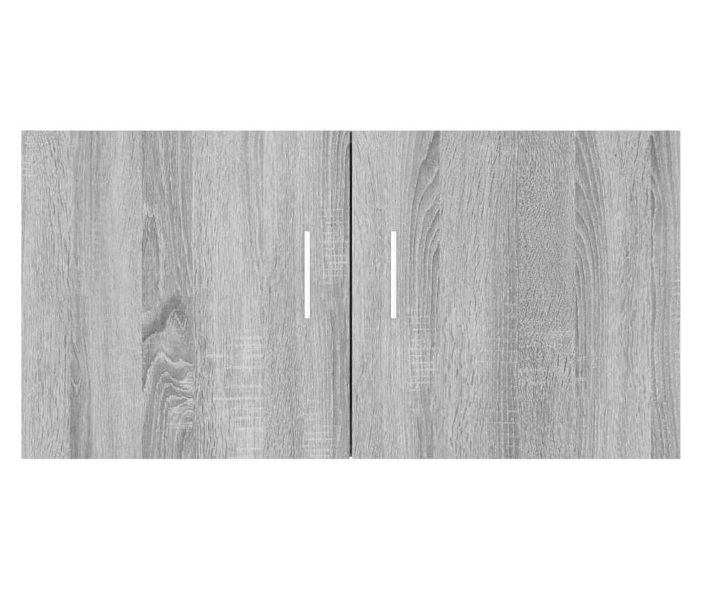 szürke sonoma színű szerelt fa faliszekrény 80 x 39 x 40 cm - 9