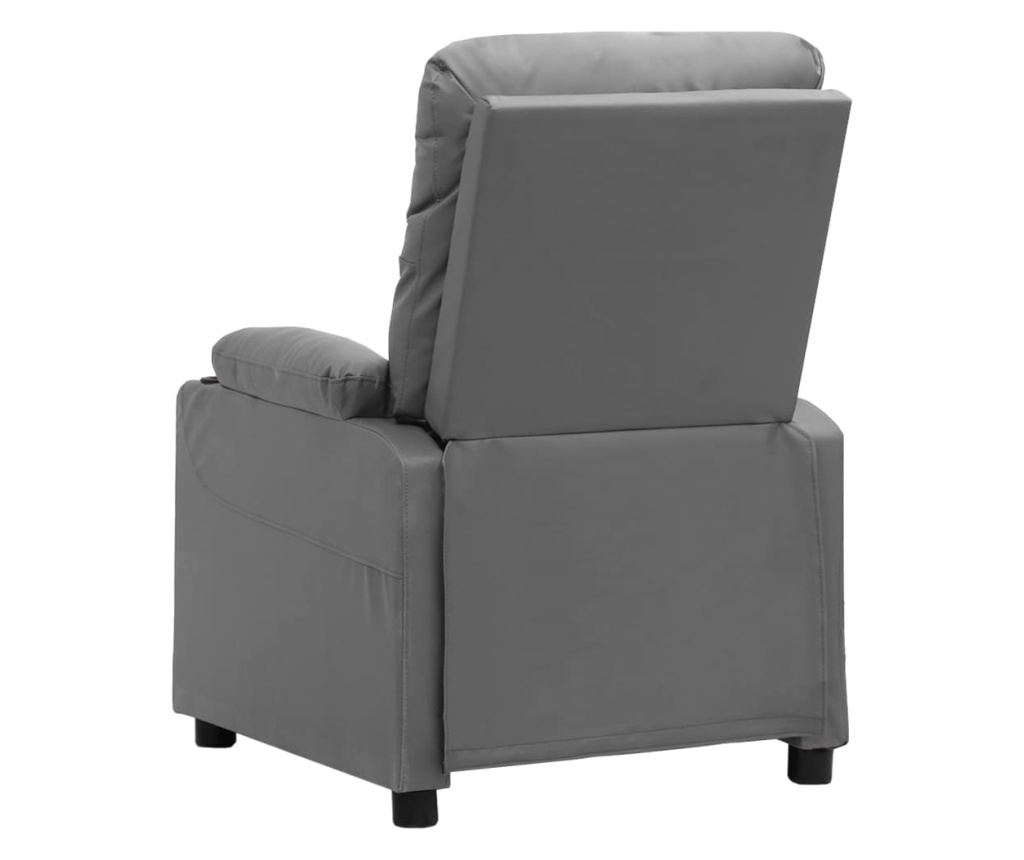 Електрически реклининг масажен стол, сив, изкуствена кожа - 5