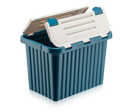 Кутия за съхранение 50 л с вграден капак от цветна пластмаса