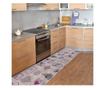 Covoras universal antiderapant Chalet VIP, model inimi si flori, violet, 54x140 cm