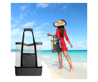 Термоизолирана чанта Mercaton® за плаж или къмпинг, 600D Oxford, страничен джоб, затваряне с щракване, презрамка за рамо, 45 x 4