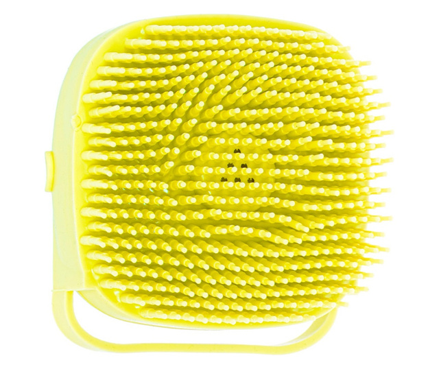 Mercaton® силиконова четка с вграден дозатор за шампоан за домашни любимци, жълта