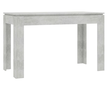 Трапезна маса, бетонно сиво, 120x60x76 см, ПДЧ