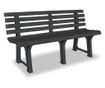 Vrtna klupa 145,5 cm plastična antracit
