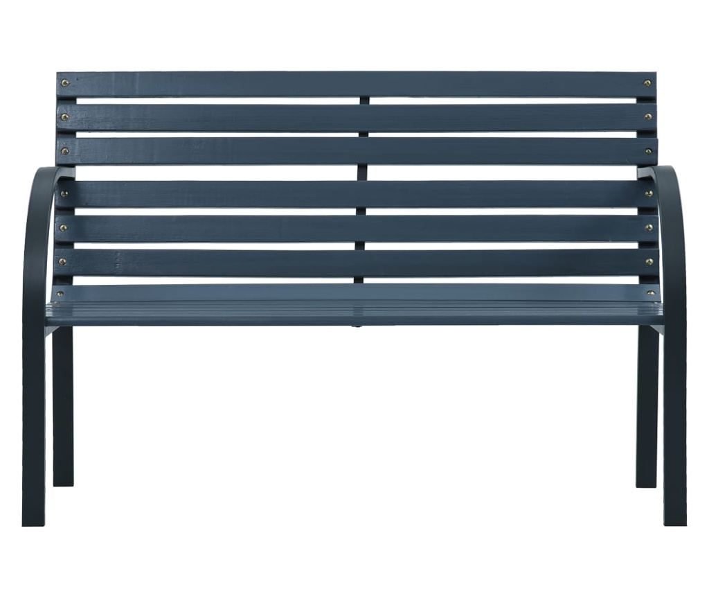 Vrtna klupa, siva, 120 cm, drvo - 2