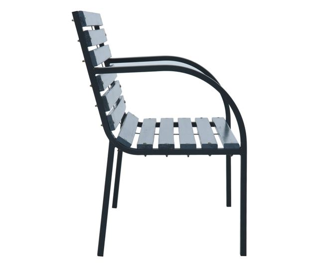 Vrtna klupa 120 cm siva drvena