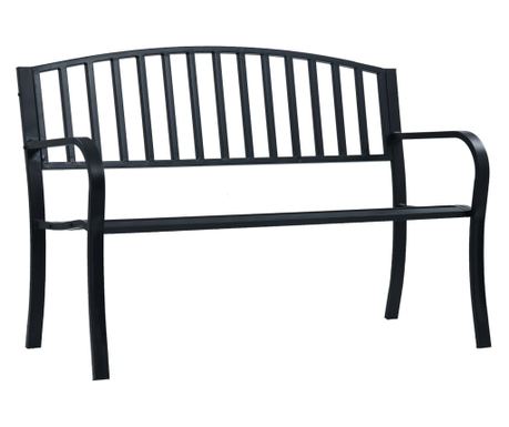 Vrtna klupa crna 120 cm čelična