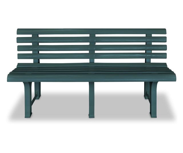 Vrtna klupa 145,5 cm plastična zelena