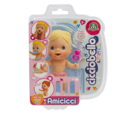 Bebelus Cicciobello Amicicci fetita cu par blond Cicciojessie 21000-2