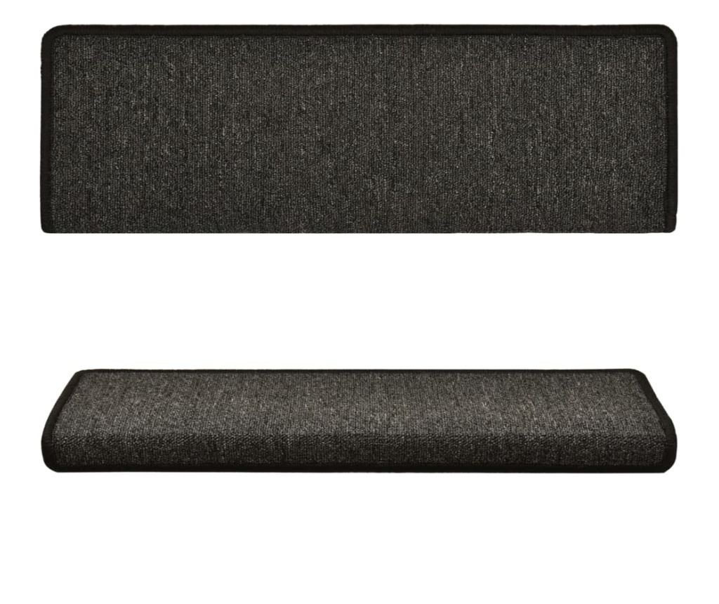 Tepisi za stepenice 15 kom 65x21x4 cm antracit - 8