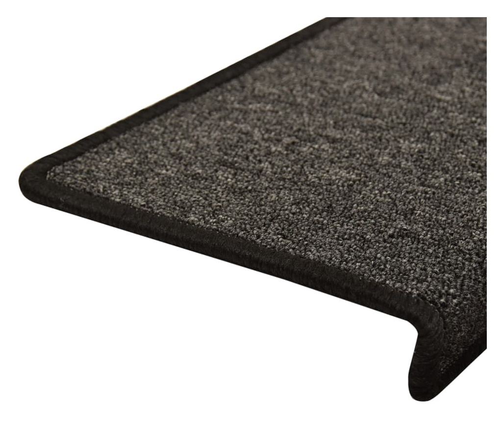 Tepisi za stepenice 15 kom 65x21x4 cm antracit - 13