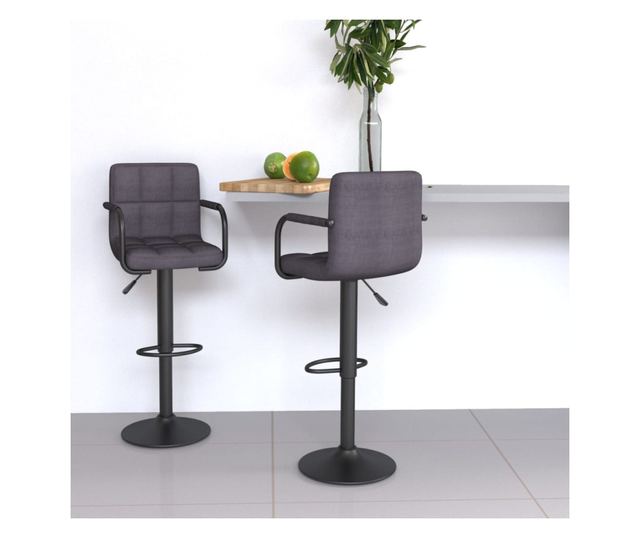 Barski stoli, 2 kosa, taupe siva, blago