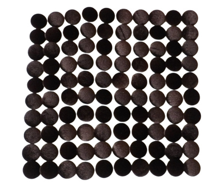 Set 100 nasturi metalici cu picior rotunzi, imbracati in catifea maro chocolat 2.5 cm marimea 40
