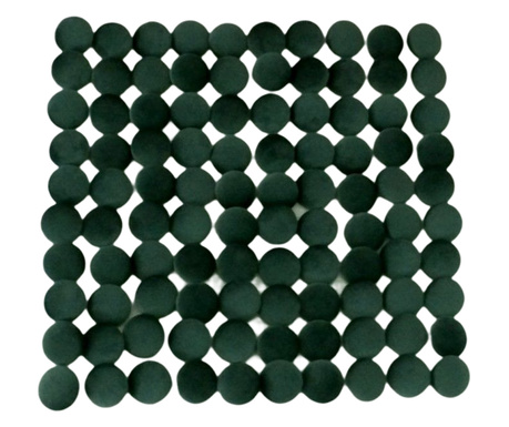 Set 100 nasturi metalici cu picior rotunzi, imbracati in catifea verde petrol 2.5 cm marimea 40