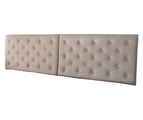 Tablie pentru pat cu tapiterie de catifea bej deschis pe structura de lemn 200 cm x 60 cm