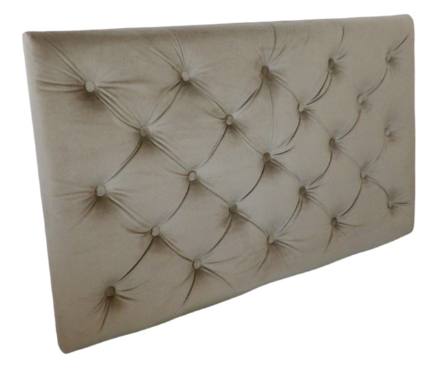 Tablie pentru pat cu tapiterie de catifea crem pe structura de lemn 100 cm x 60 cm