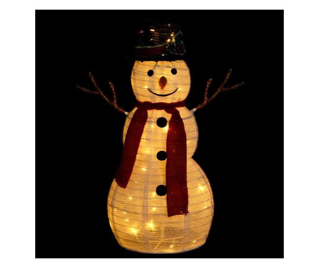 Okrasni novoletni snežak LED razkošno blago 60 cm - 5