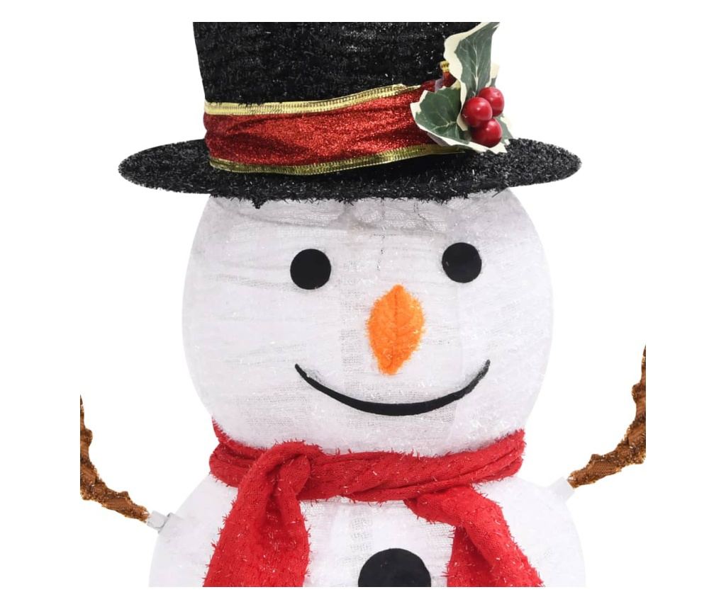 Okrasni novoletni snežak LED razkošno blago 60 cm - 8